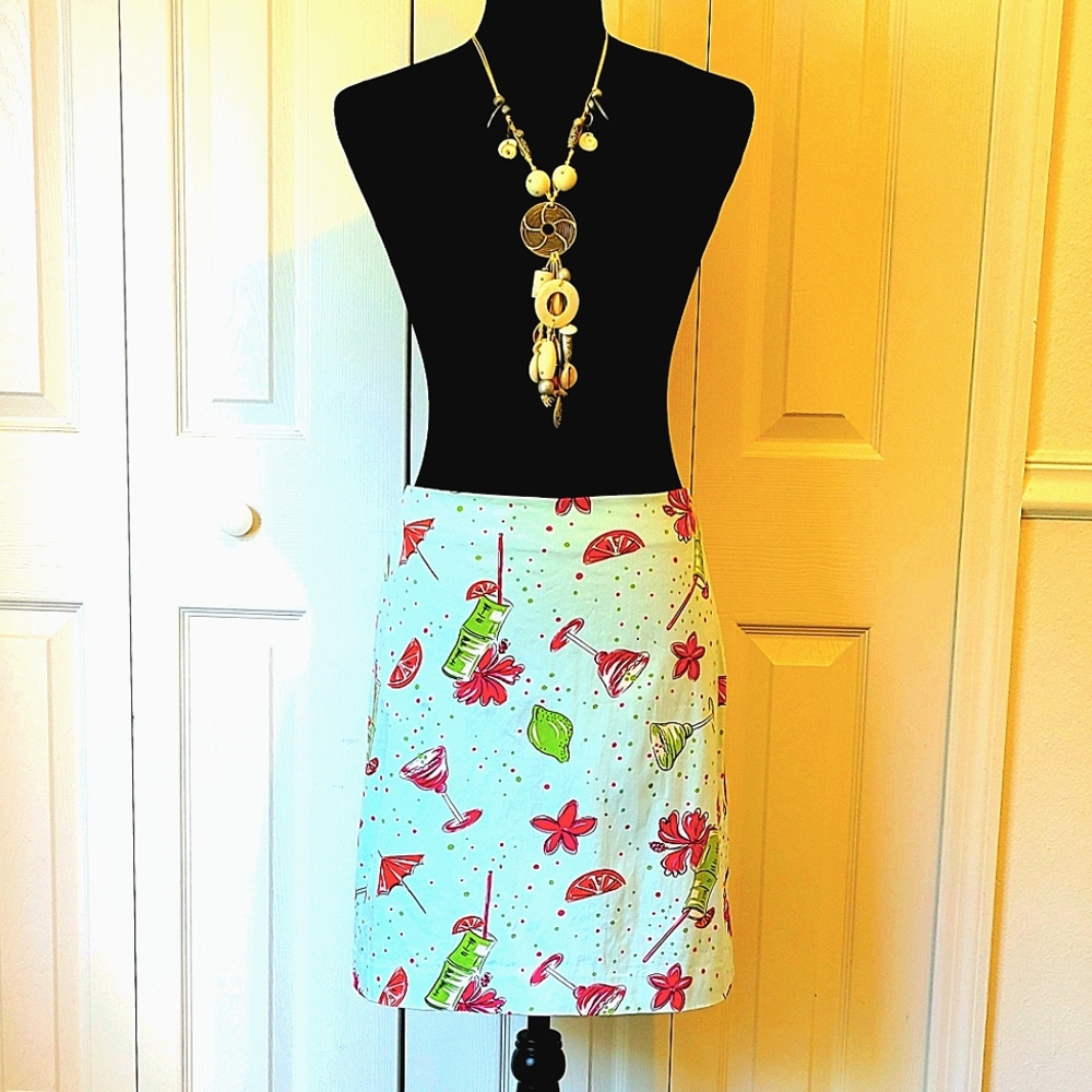 ITW by Claude Brown bright cocktail pencil skirt